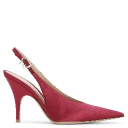 Gianvito Rossi Sofia Sling Crepe Satin Pumps