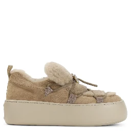 Roger Vivier Snow Lace Up Fur