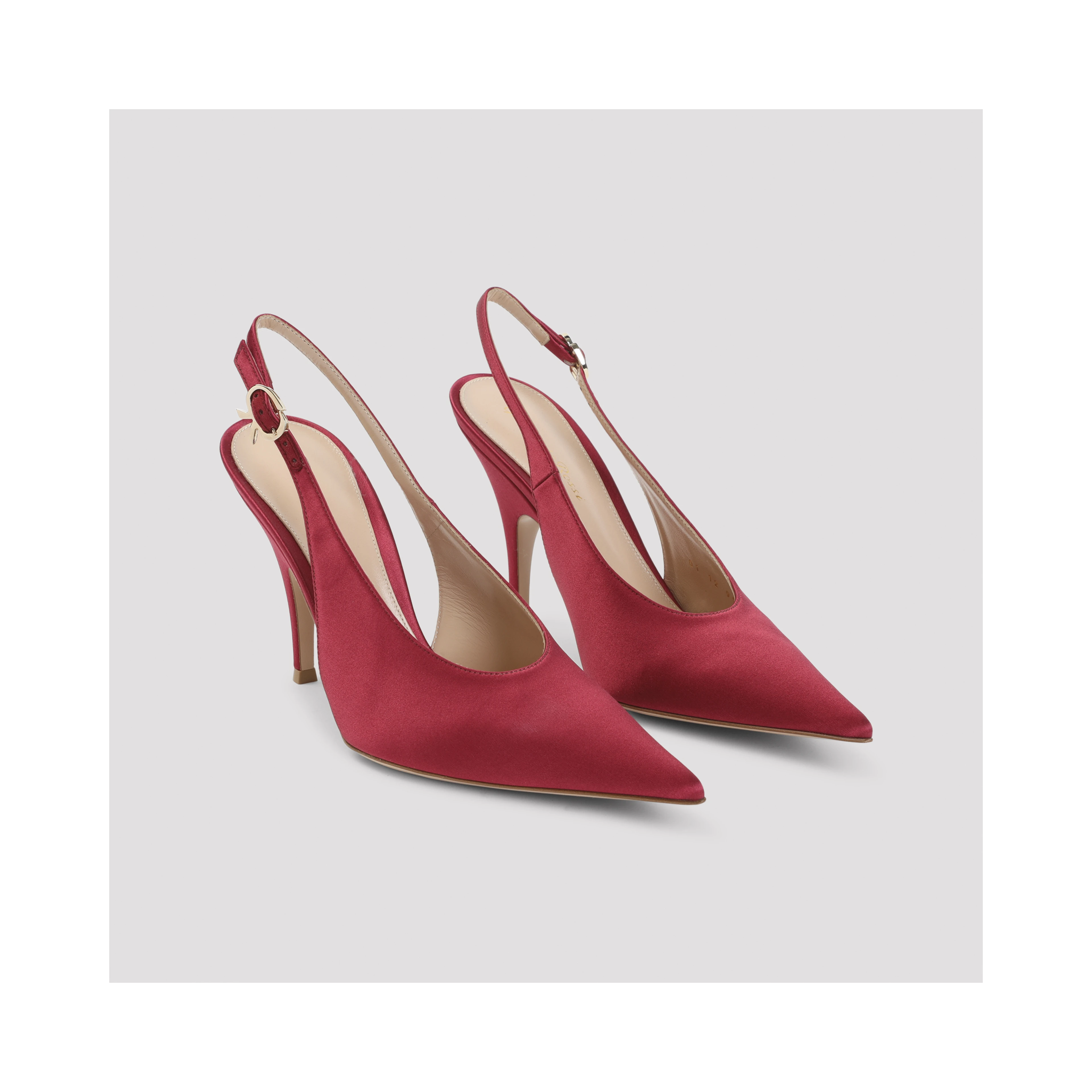 Gianvito Rossi Sofia Sling Crepe Satin Pumps
