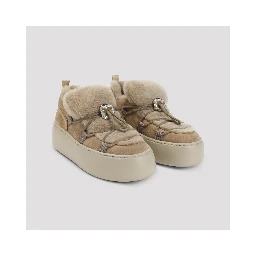Roger Vivier Snow Lace Up Fur