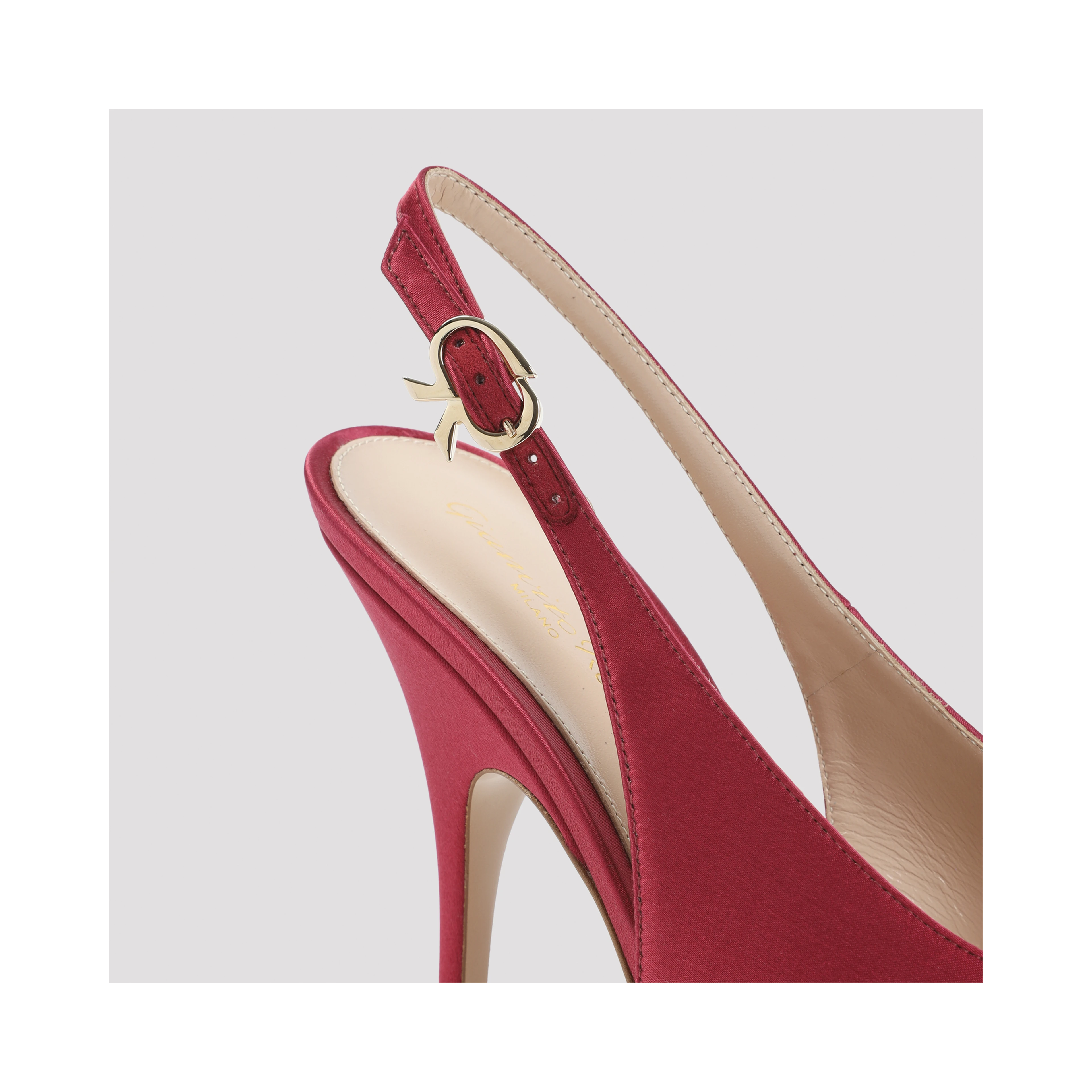 Gianvito Rossi Sofia Sling Crepe Satin Pumps