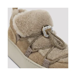Roger Vivier Snow Lace Up Fur