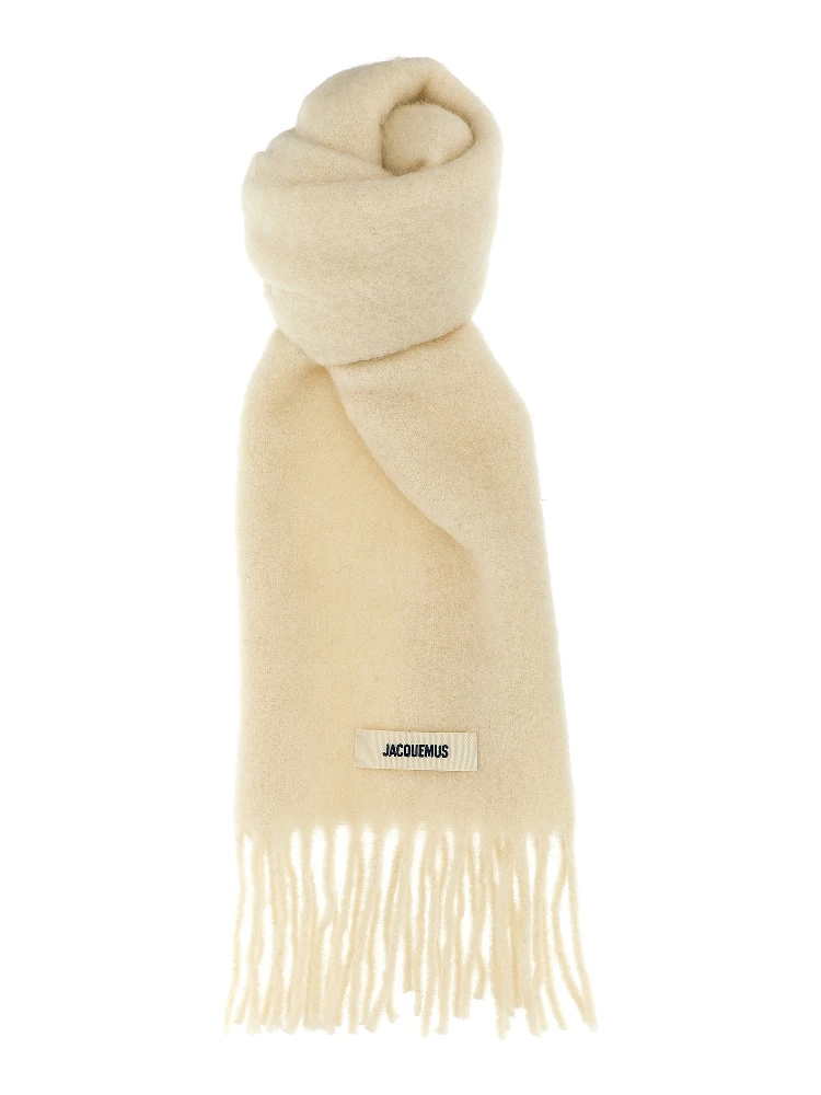 White Alpaca Leather Foulard