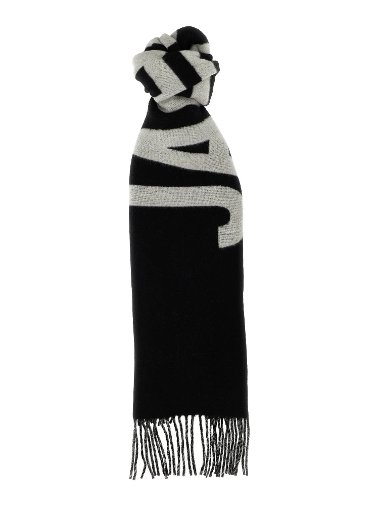 Black Wool Foulard