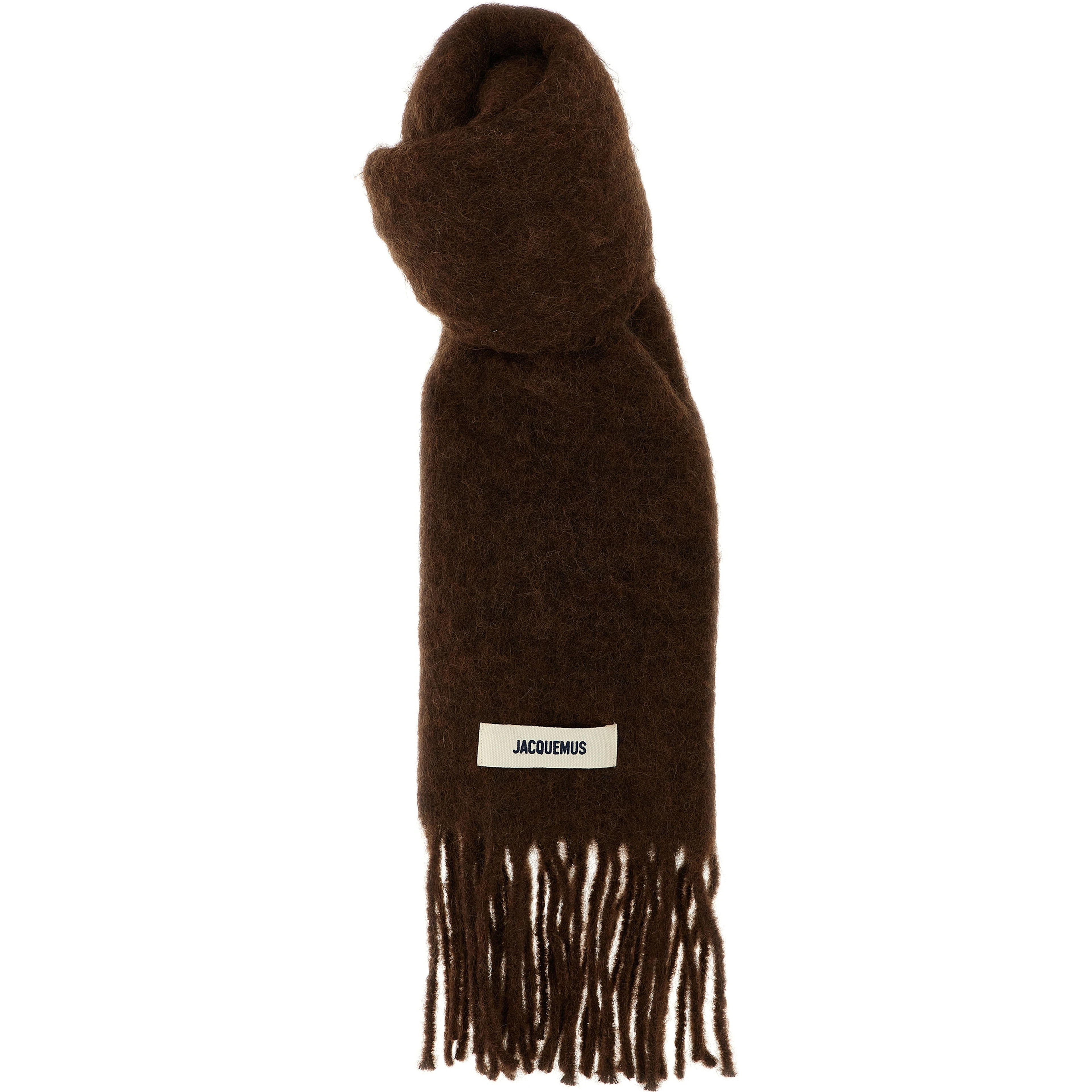 Brown Alpaca Leather Foulard