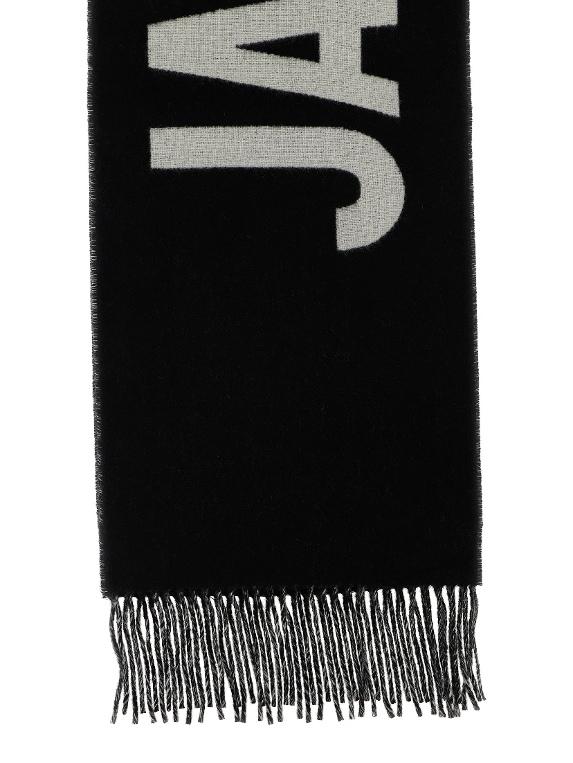 Black Wool Foulard
