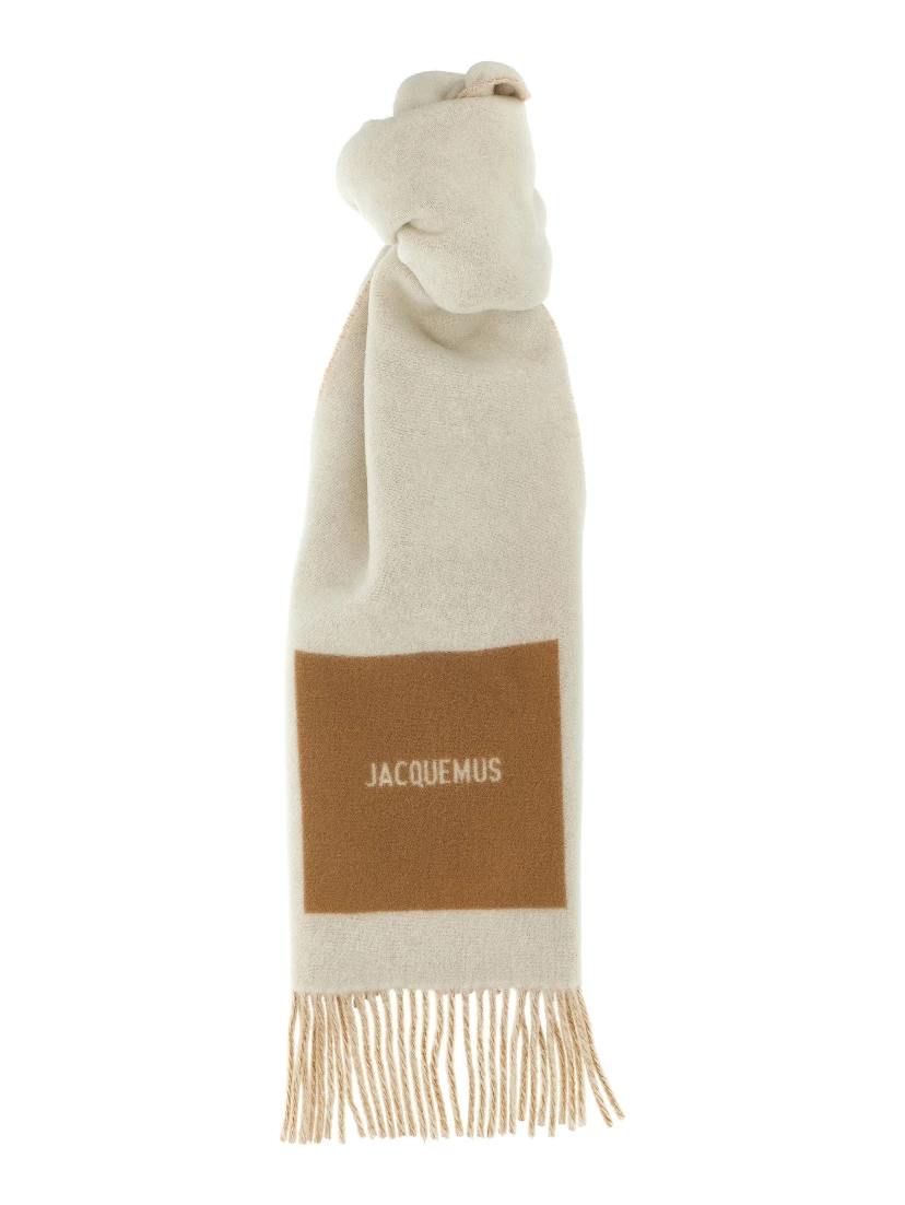 Beige Virgin Wool Foulard