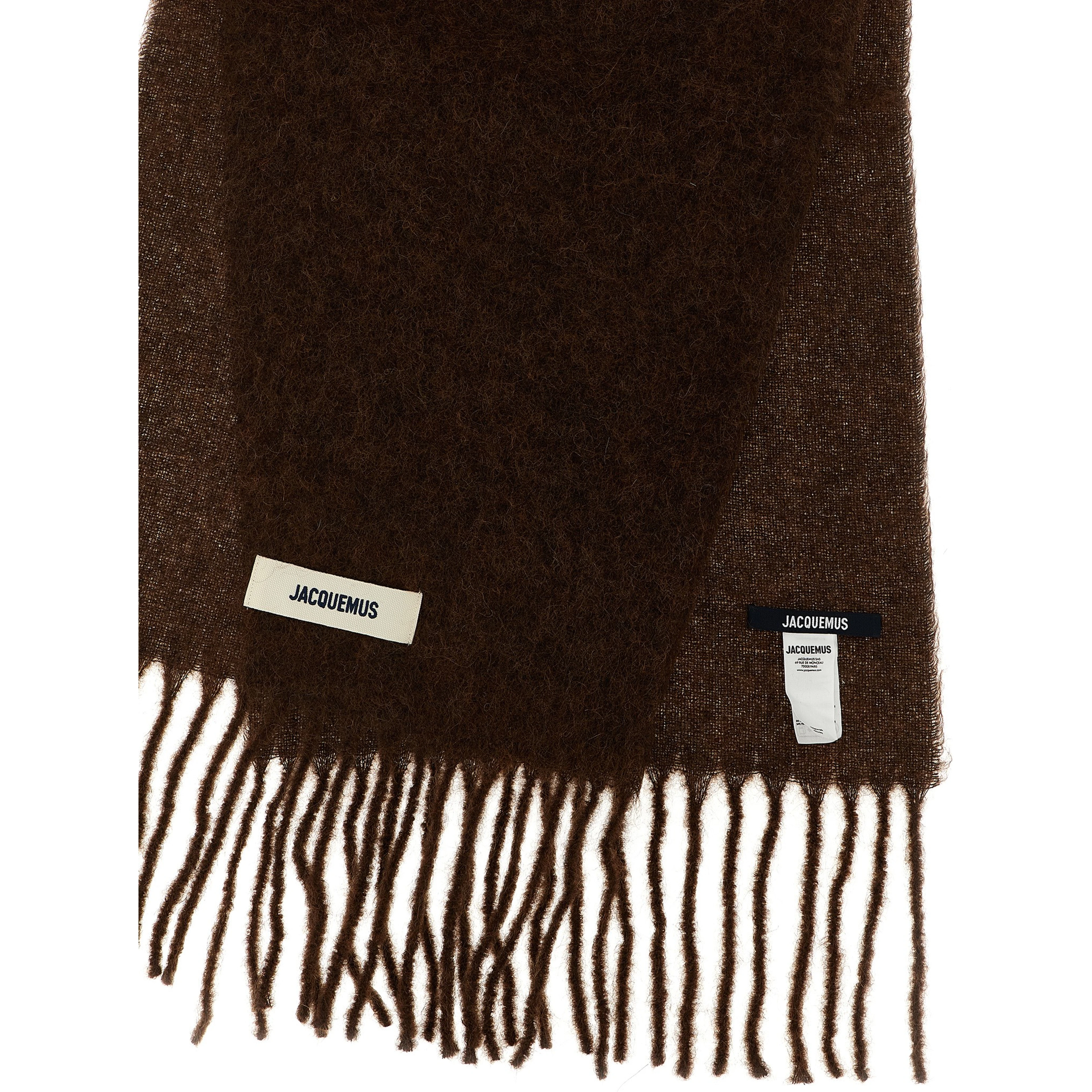 Brown Alpaca Leather Foulard