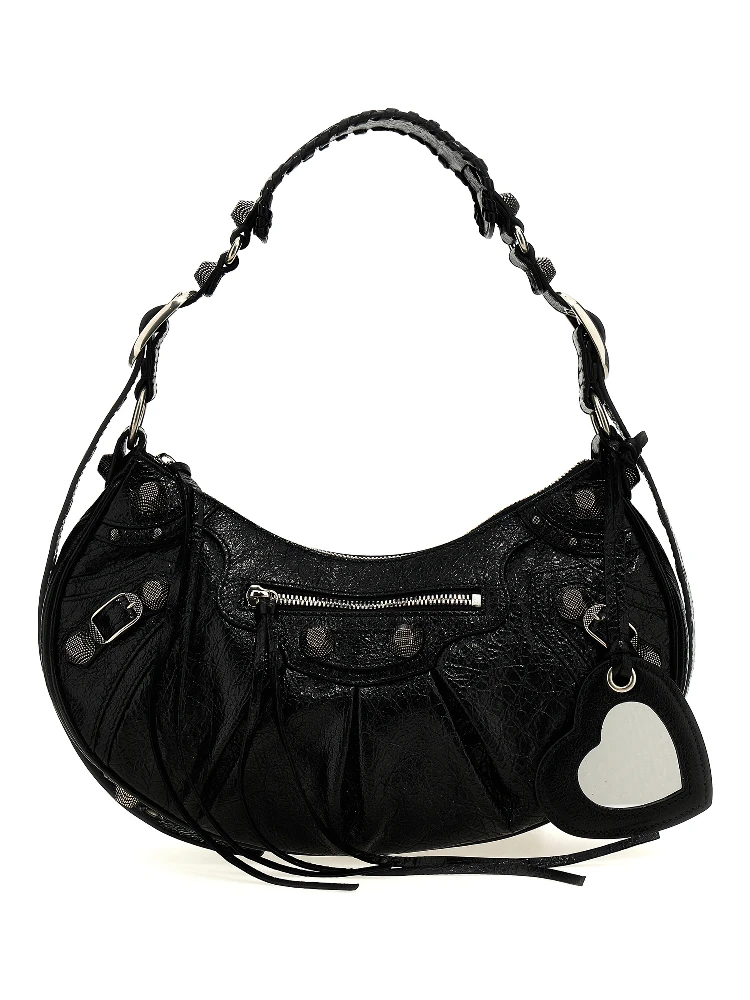 Black Lamb Leather Shoulder Bag