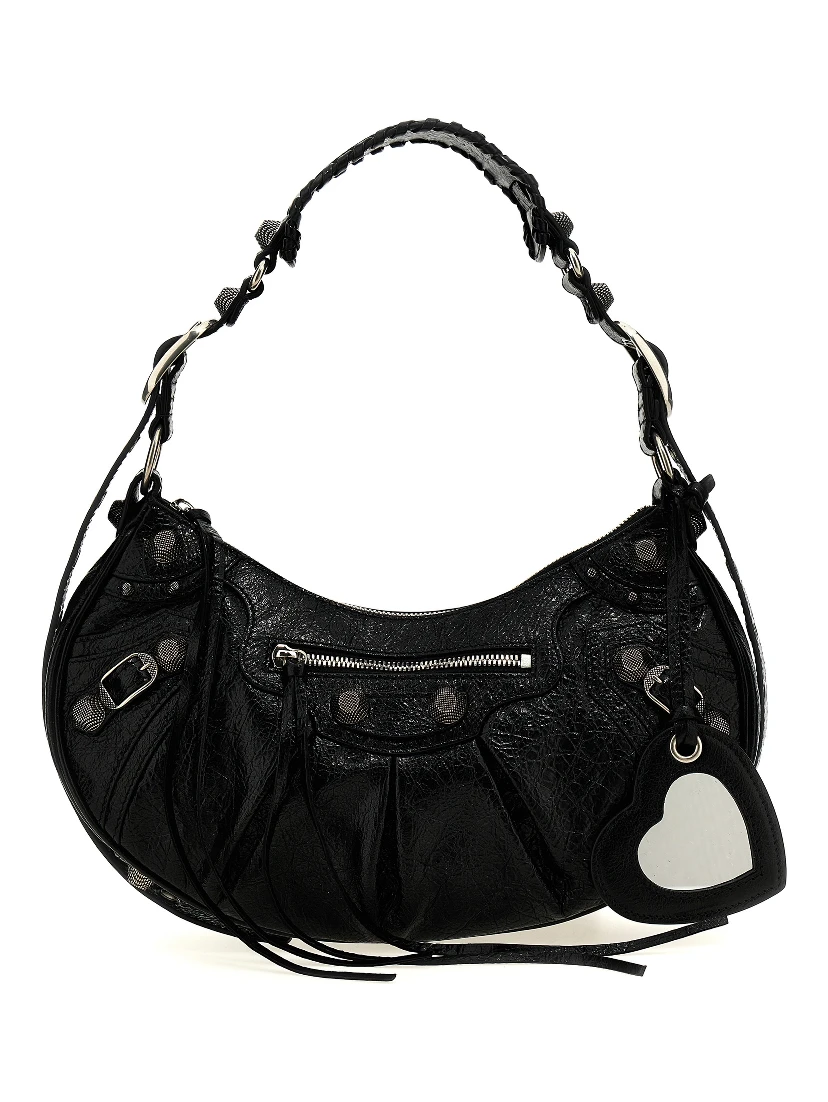 Black Lamb Leather Shoulder Bag