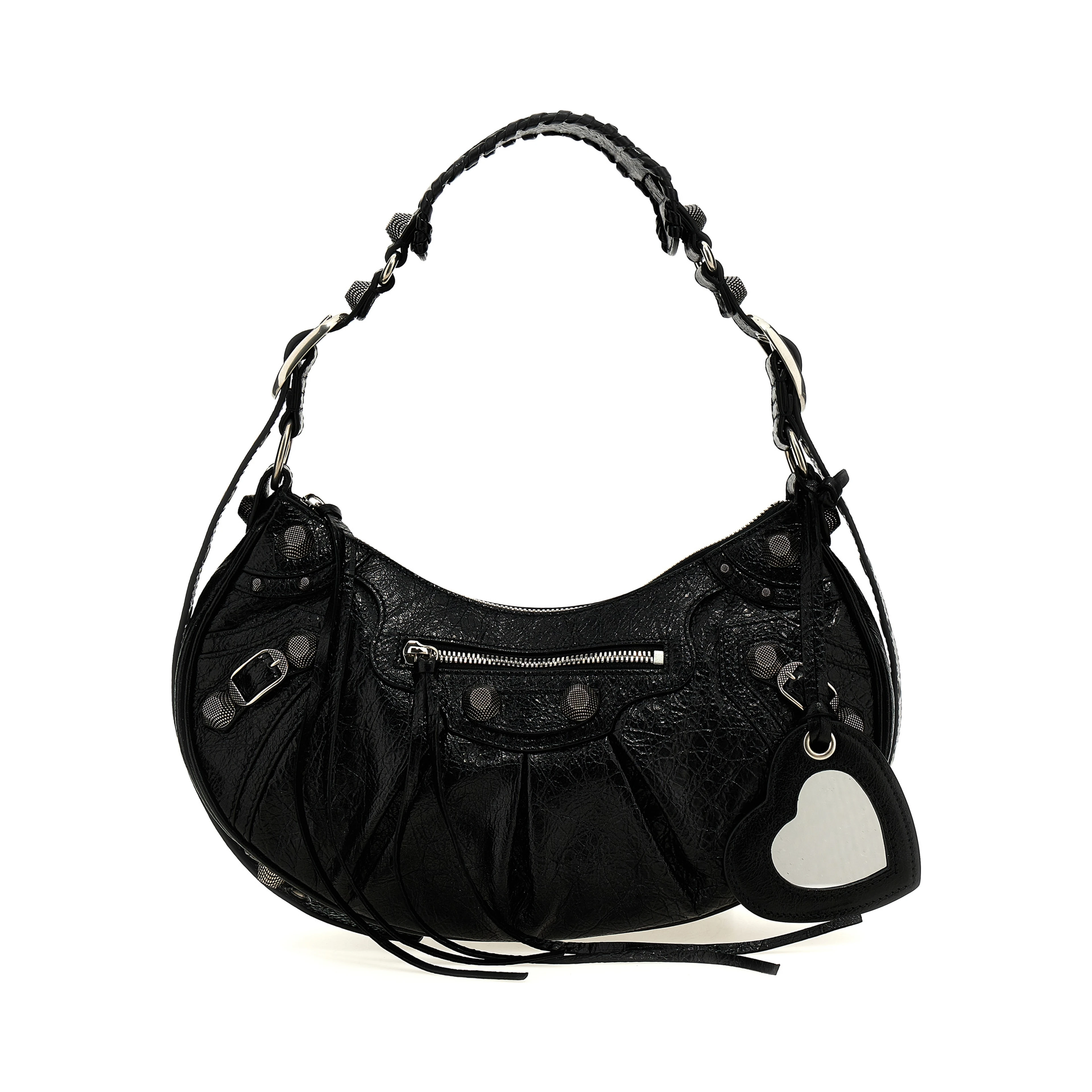 Black Lamb Leather Shoulder Bag