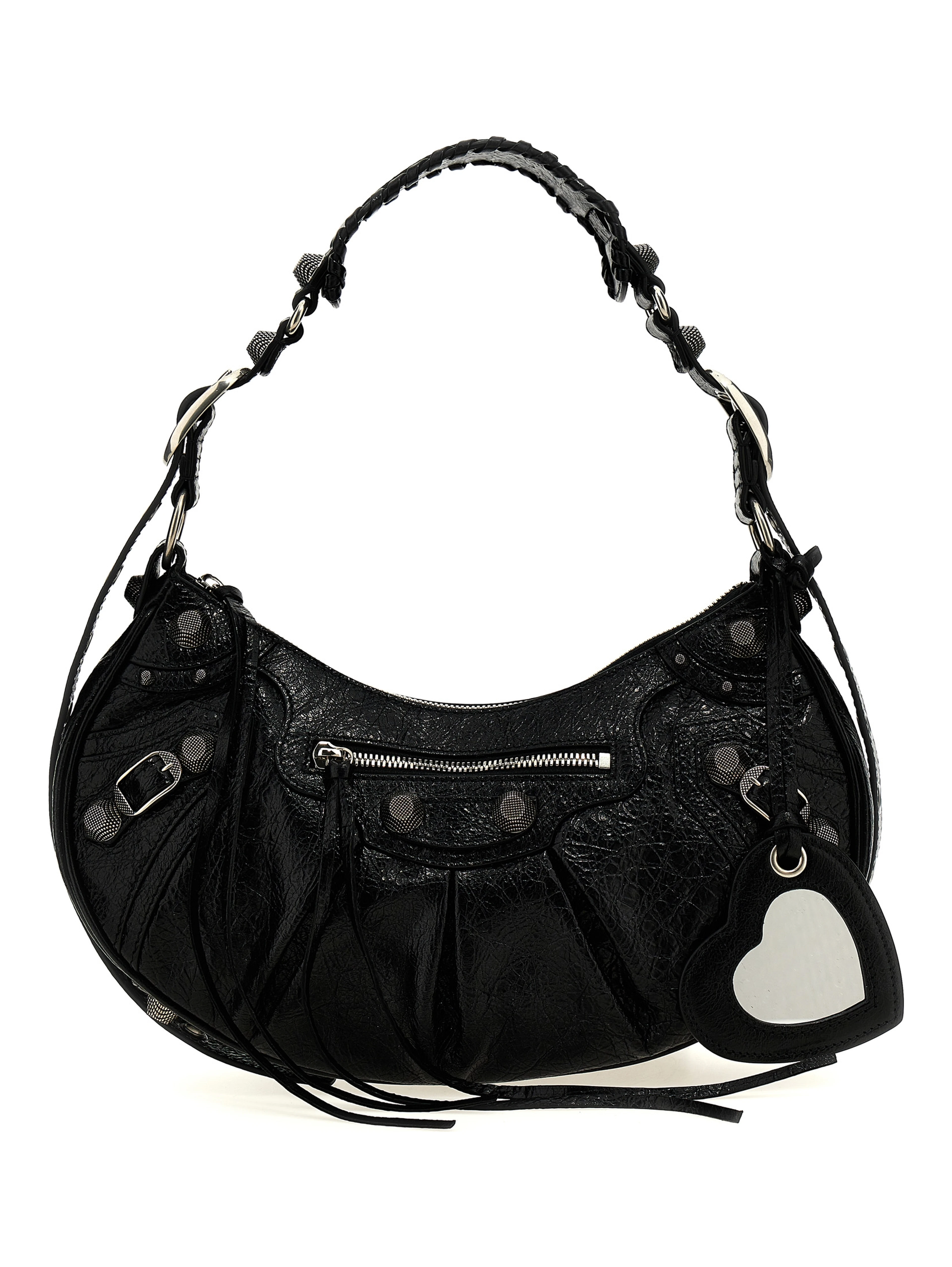 Black Lamb Leather Shoulder Bag