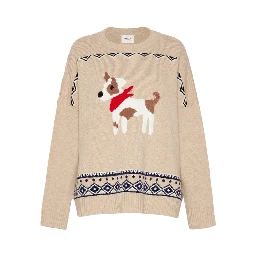 Beige Virgin Wool Sweatshirt