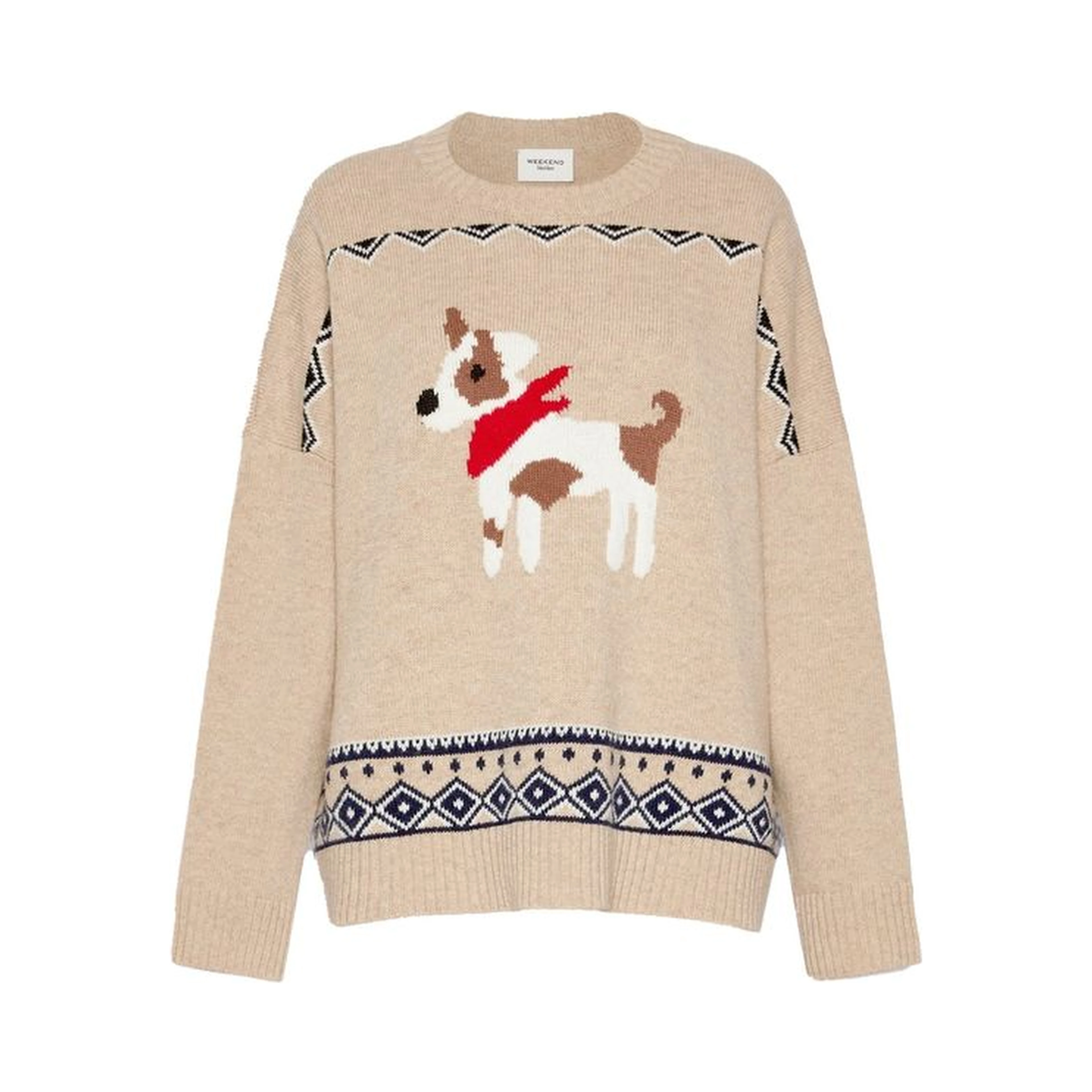 Beige Virgin Wool Sweatshirt