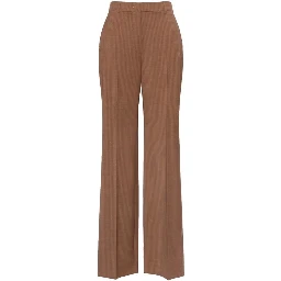Brown Virgin Wool Dress Pants