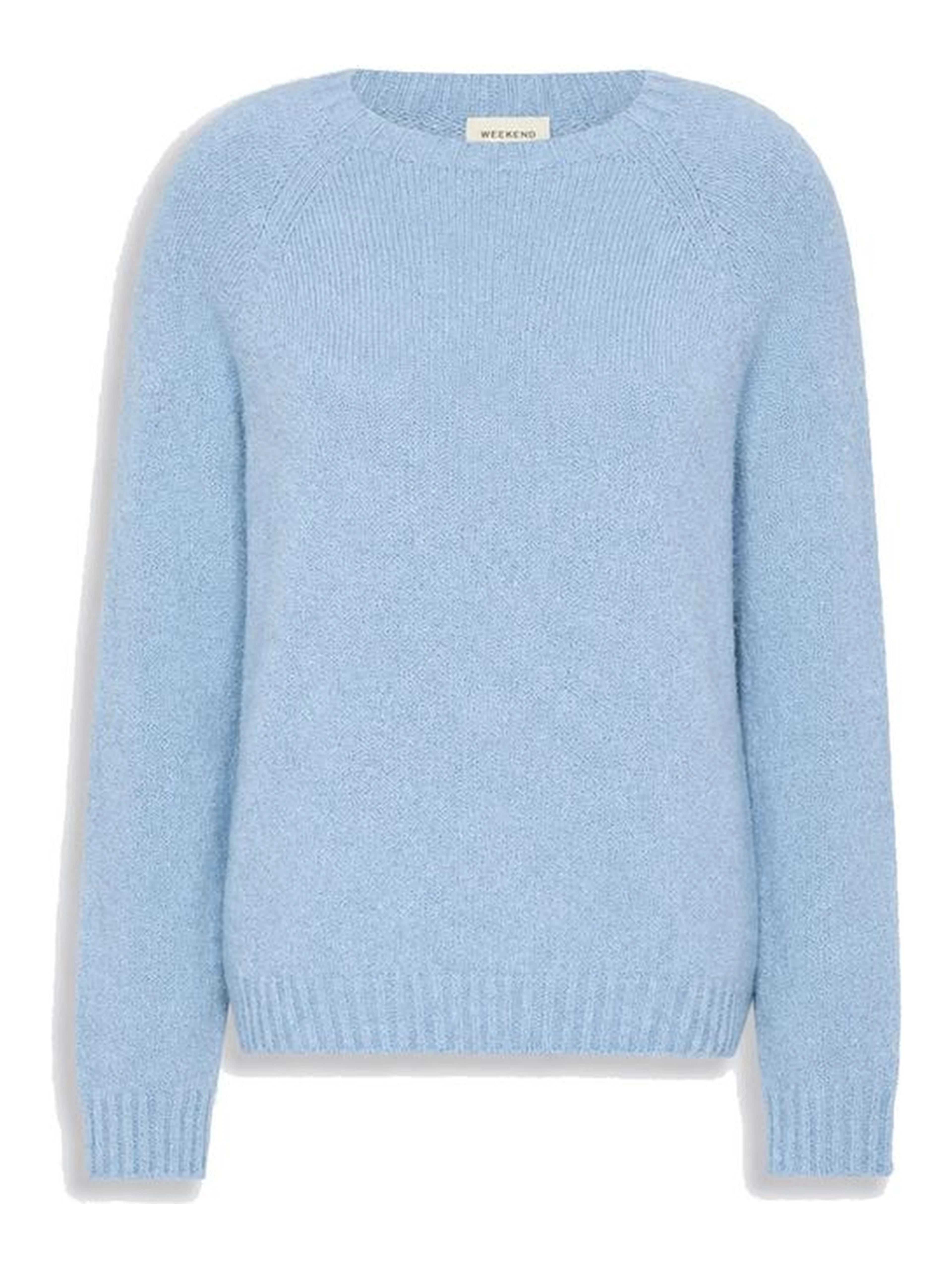 Blue Alpaca Leather Sweatshirt