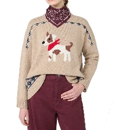 Beige Virgin Wool Sweatshirt
