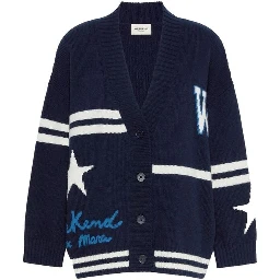 Blue Virgin Wool Cardigan