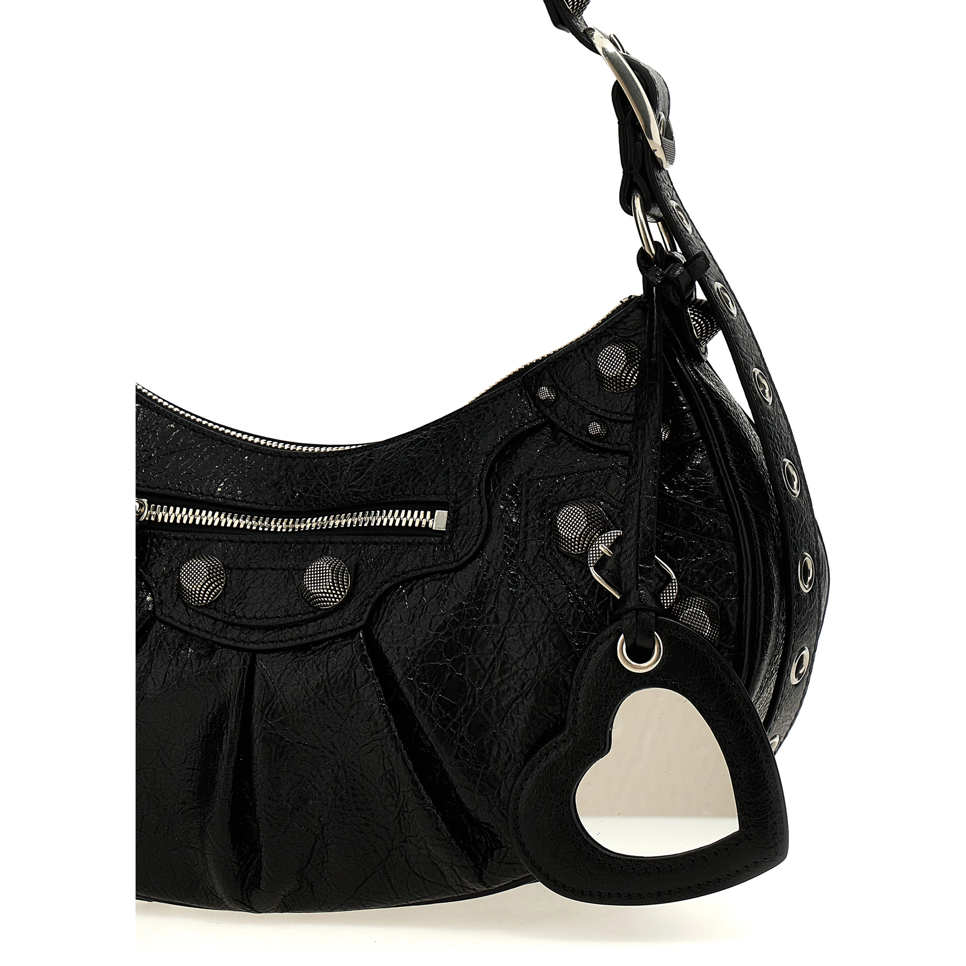 Black Lamb Leather Shoulder Bag