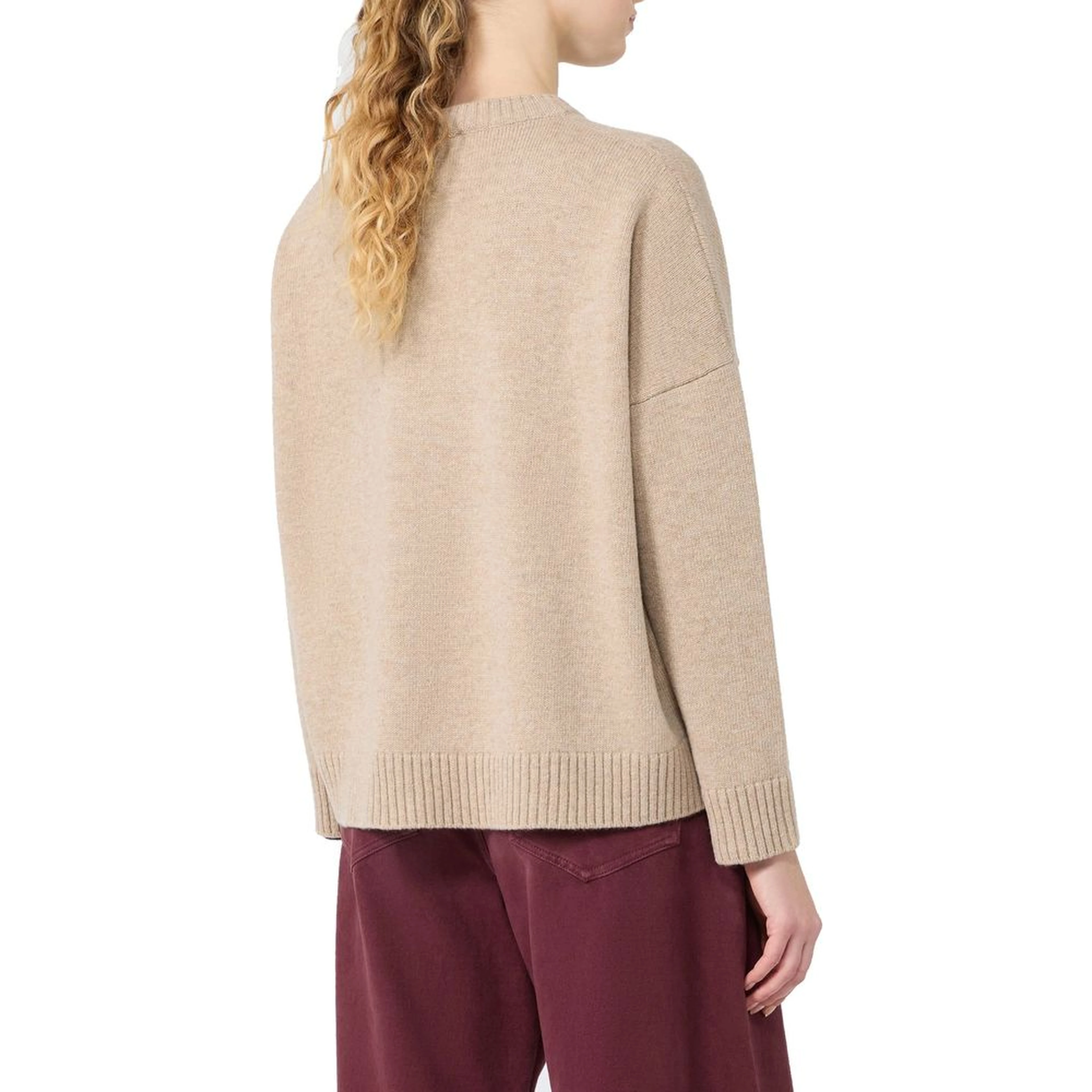 Beige Virgin Wool Sweatshirt