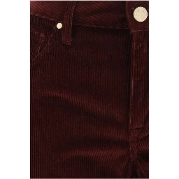 Bordeaux Cotton Flared Jeans
