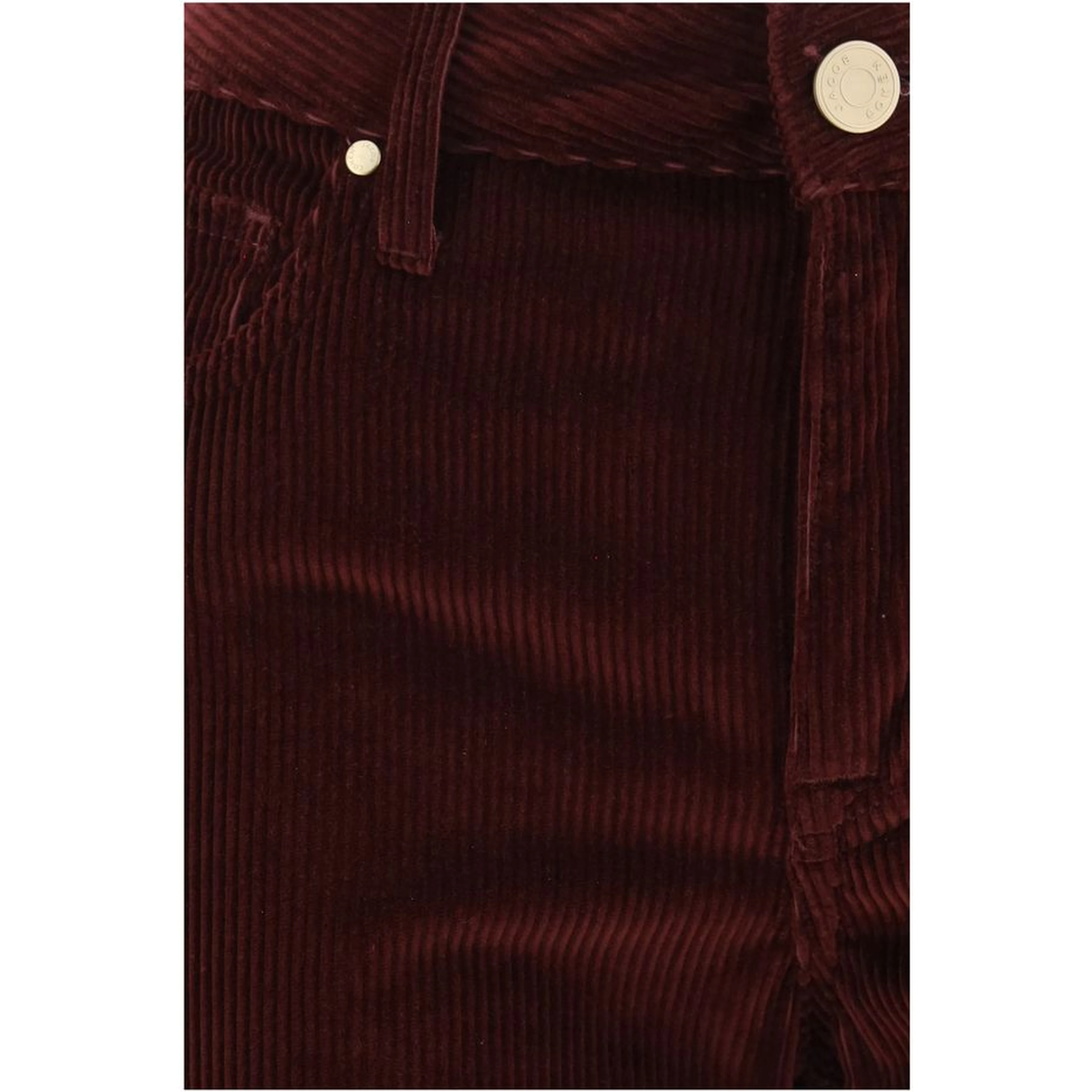 Bordeaux Cotton Flared Jeans