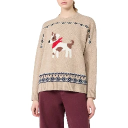 Beige Virgin Wool Sweatshirt
