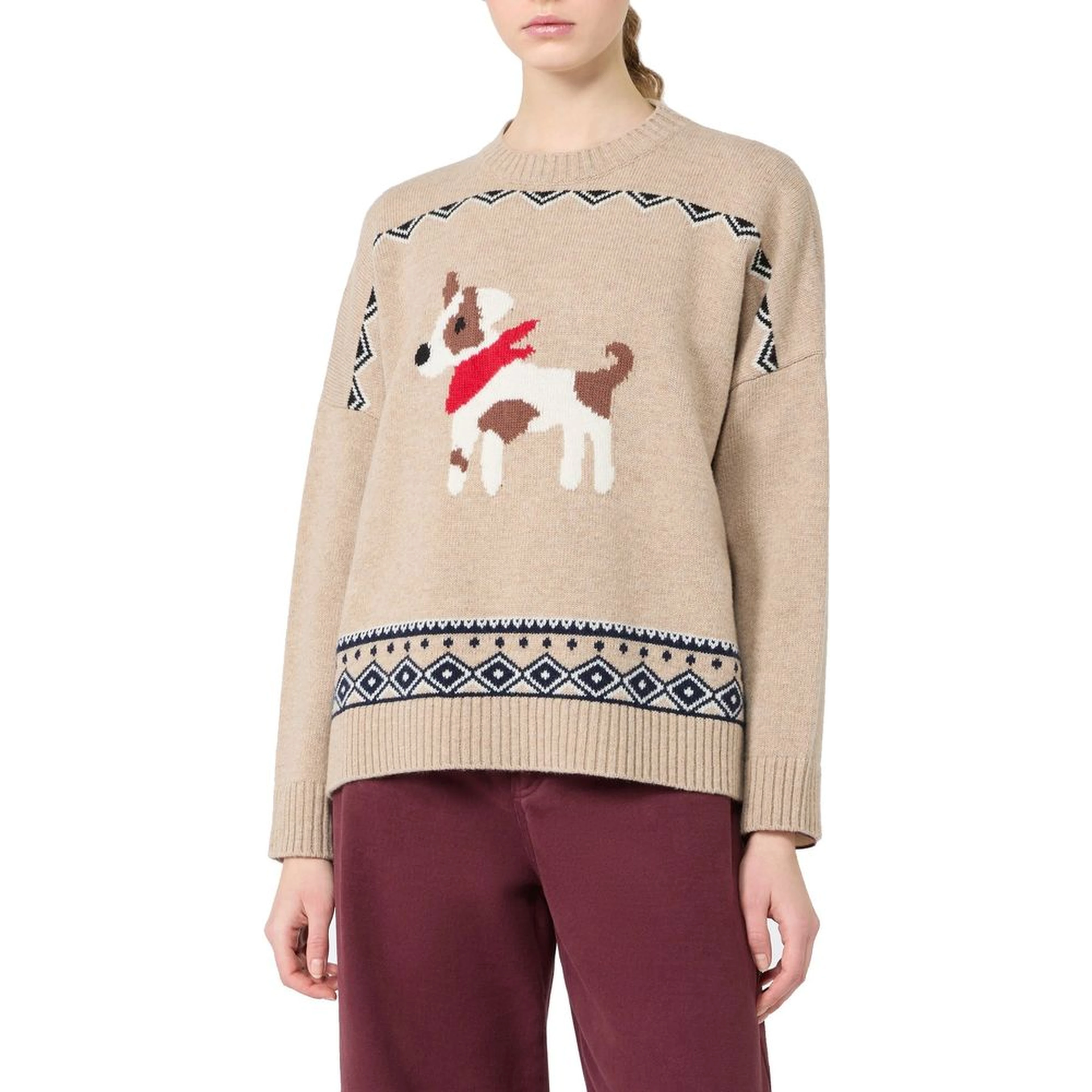 Beige Virgin Wool Sweatshirt