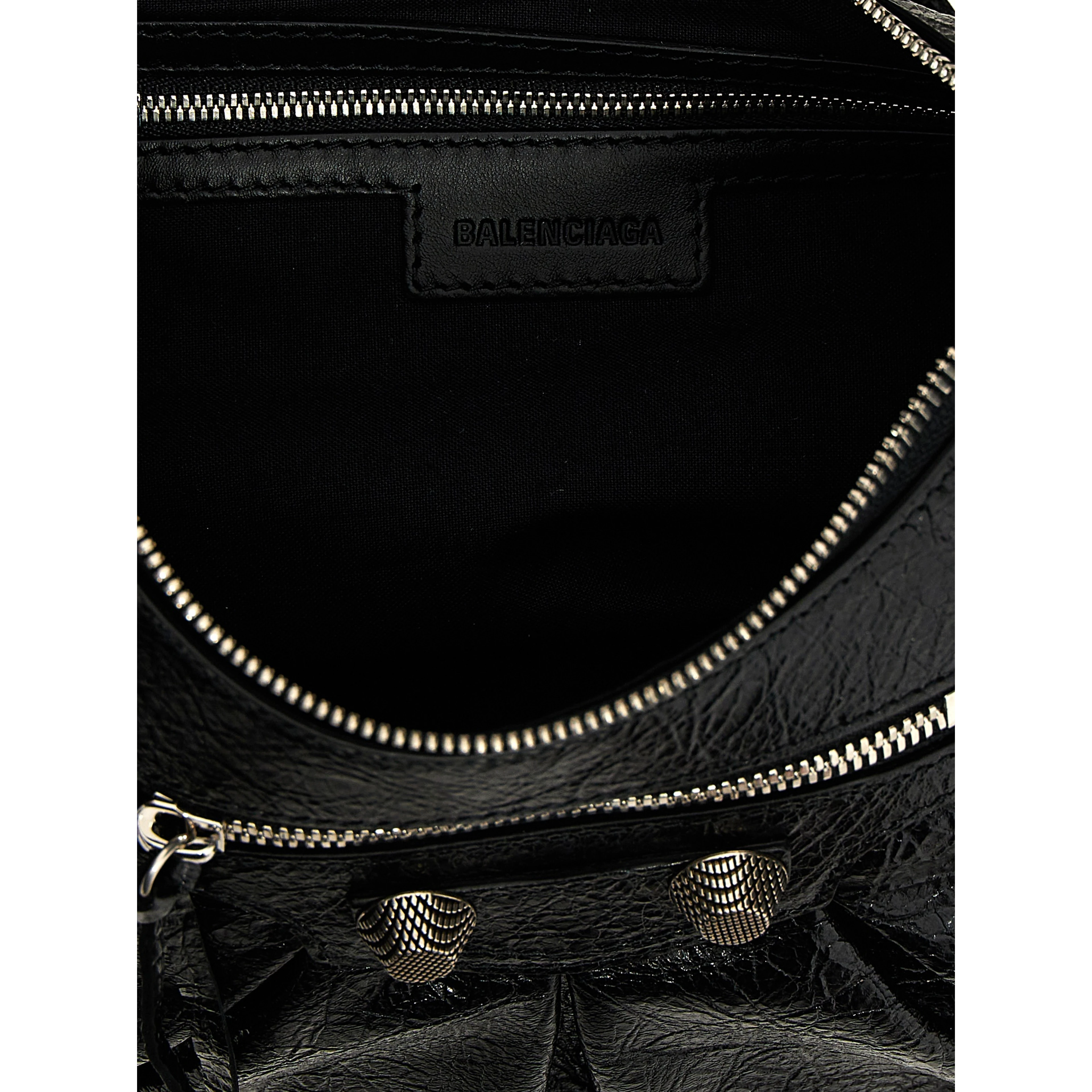 Black Lamb Leather Shoulder Bag
