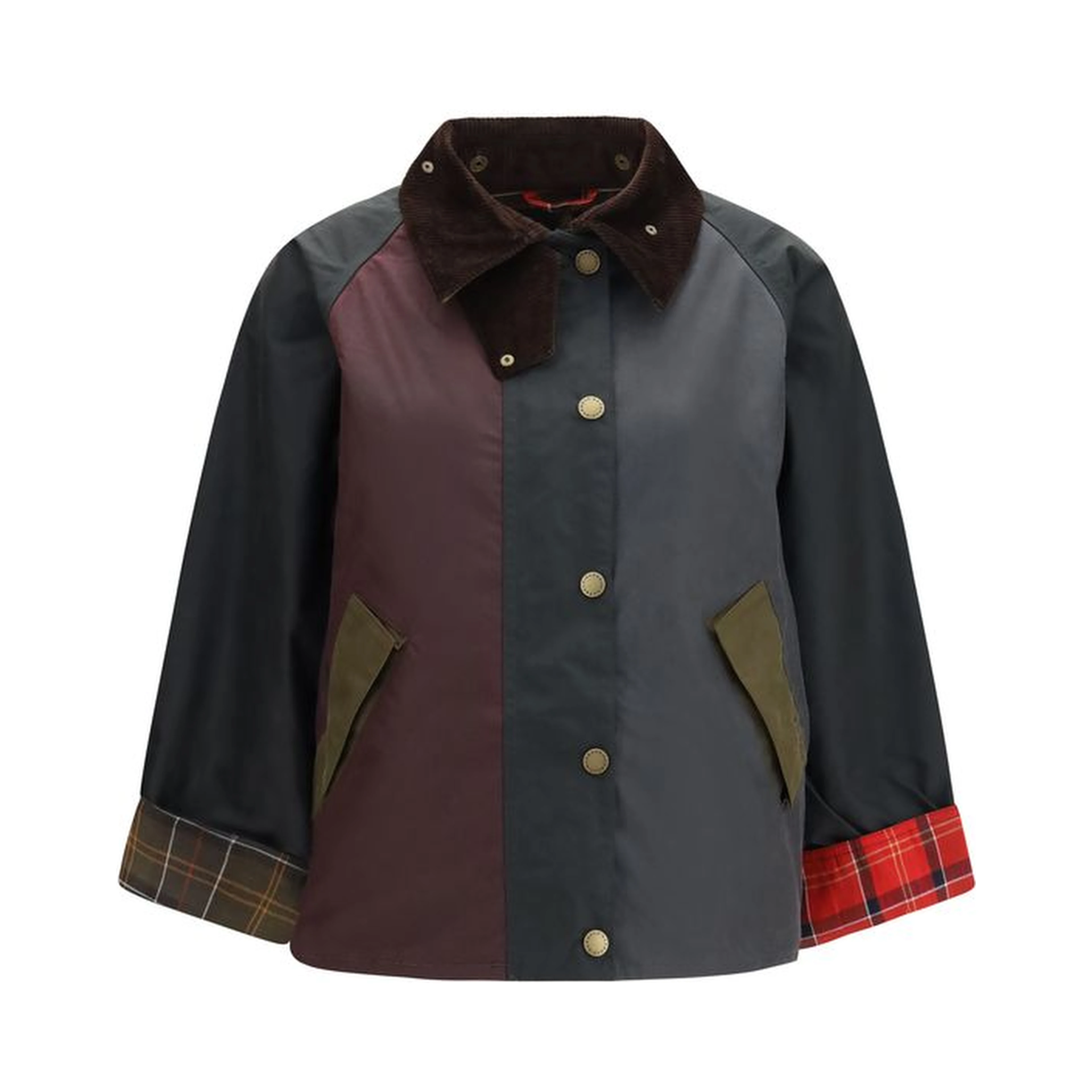 Blue Cotton Full-Length Jacket