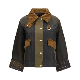Brown Cotton Shell Jacket