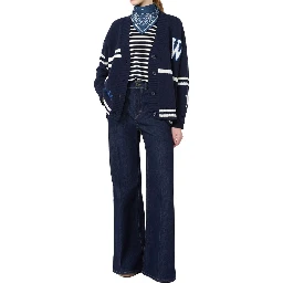 Blue Virgin Wool Cardigan