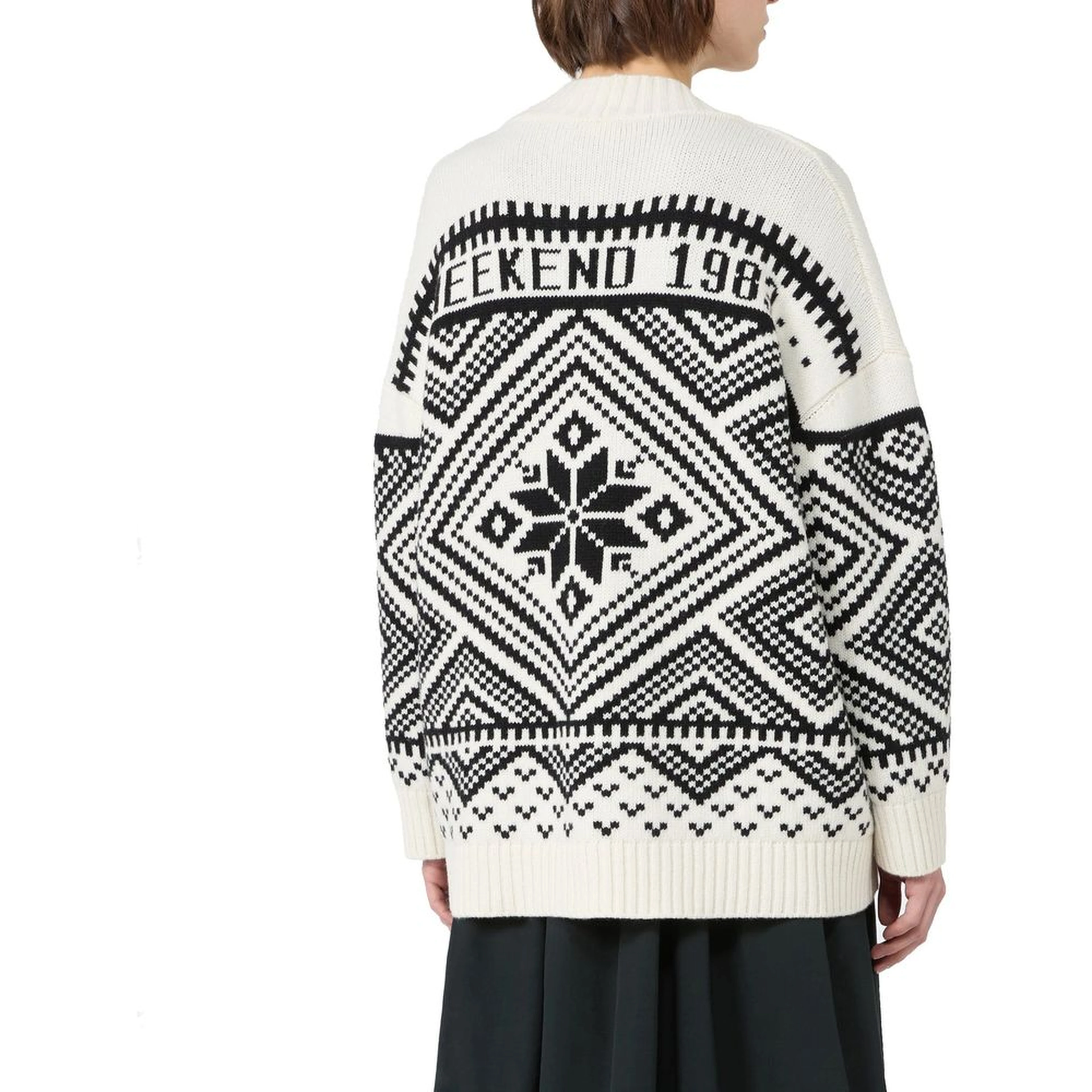 White Virgin Wool Cardigan