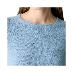 Blue Alpaca Leather Sweatshirt