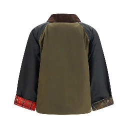 Blue Cotton Full-Length Jacket