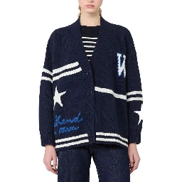 Blue Virgin Wool Cardigan