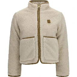 Beige Polyester Full-Length Jacket