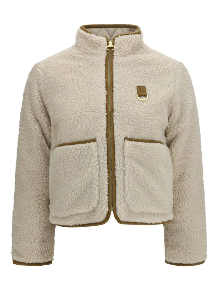 Beige Polyester Full-Length Jacket
