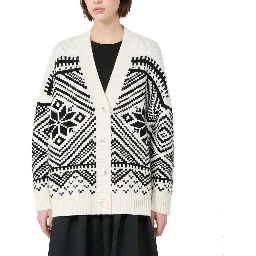 White Virgin Wool Cardigan