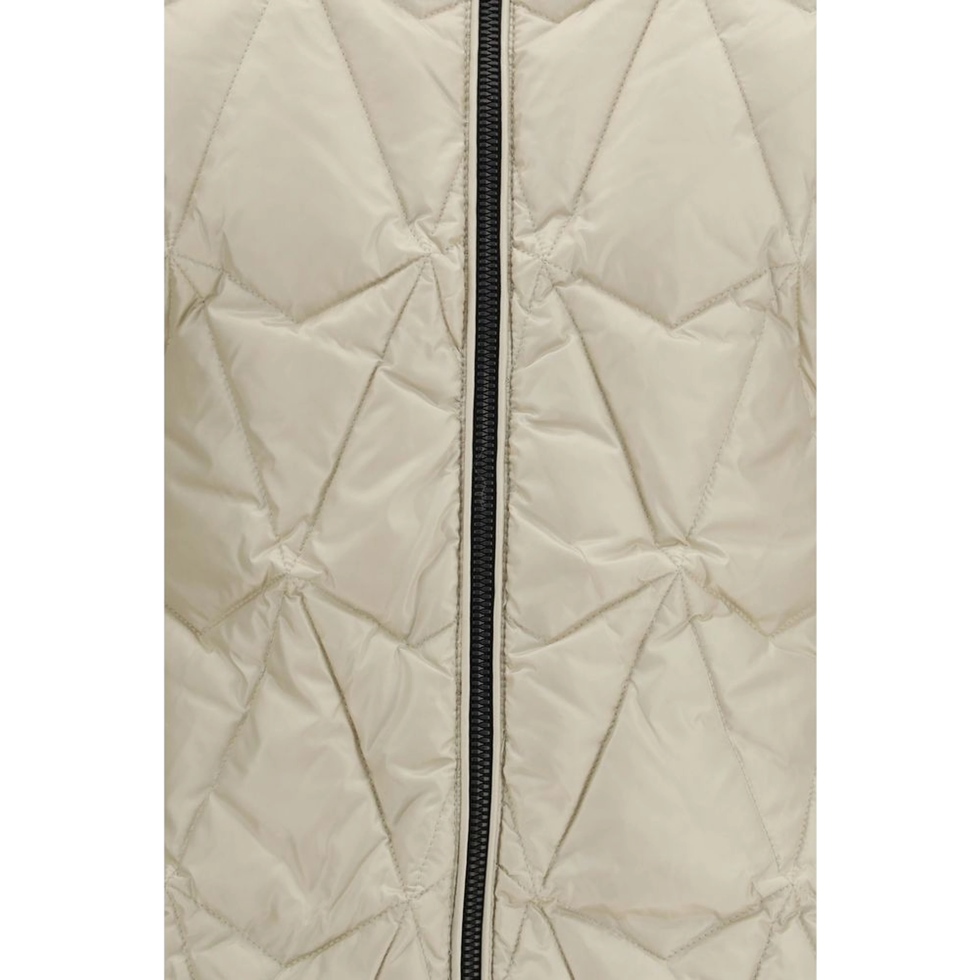 Beige Goose Down Full-Length Jacket
