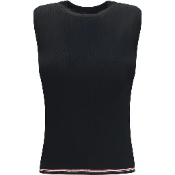 Black Wool Oves Aries Sleeveles T-Shirt