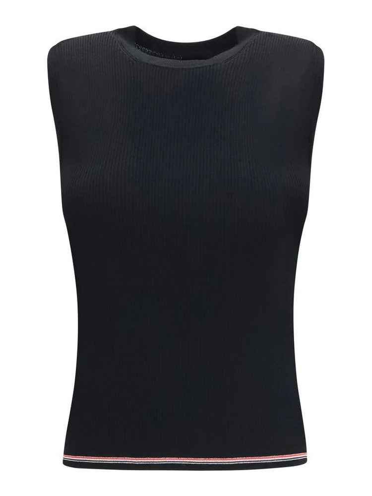 Black Wool Oves Aries Sleeveles T-Shirt