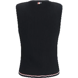 Black Wool Oves Aries Sleeveles T-Shirt