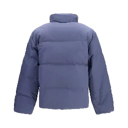 Blue Recycled Polyester Full-Length Jacket
