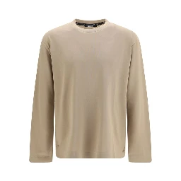 Beige Paper Long Sleeve T-Shirt