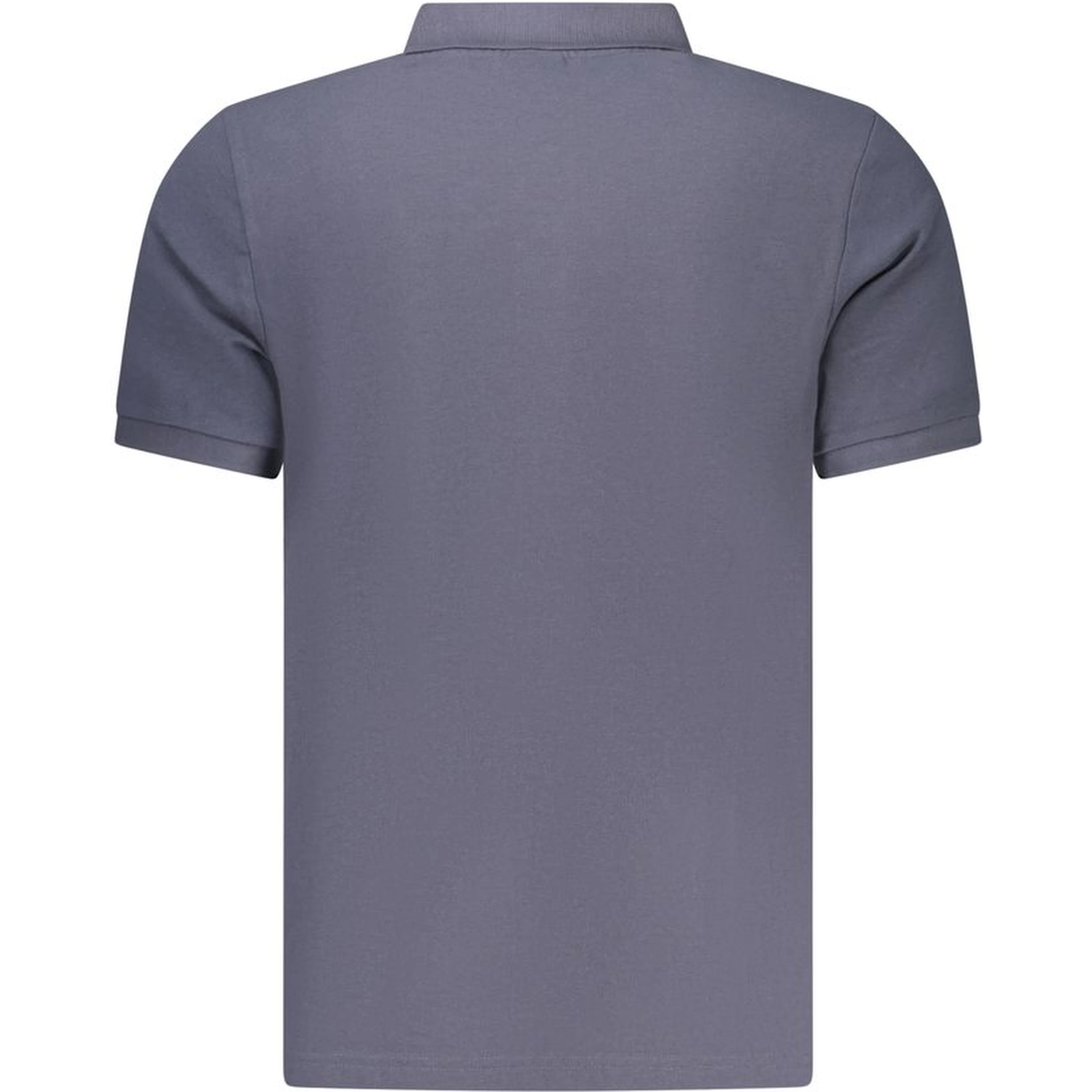 Blue Cotton Men Polo