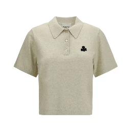 Gray Cotton Polo Shirt