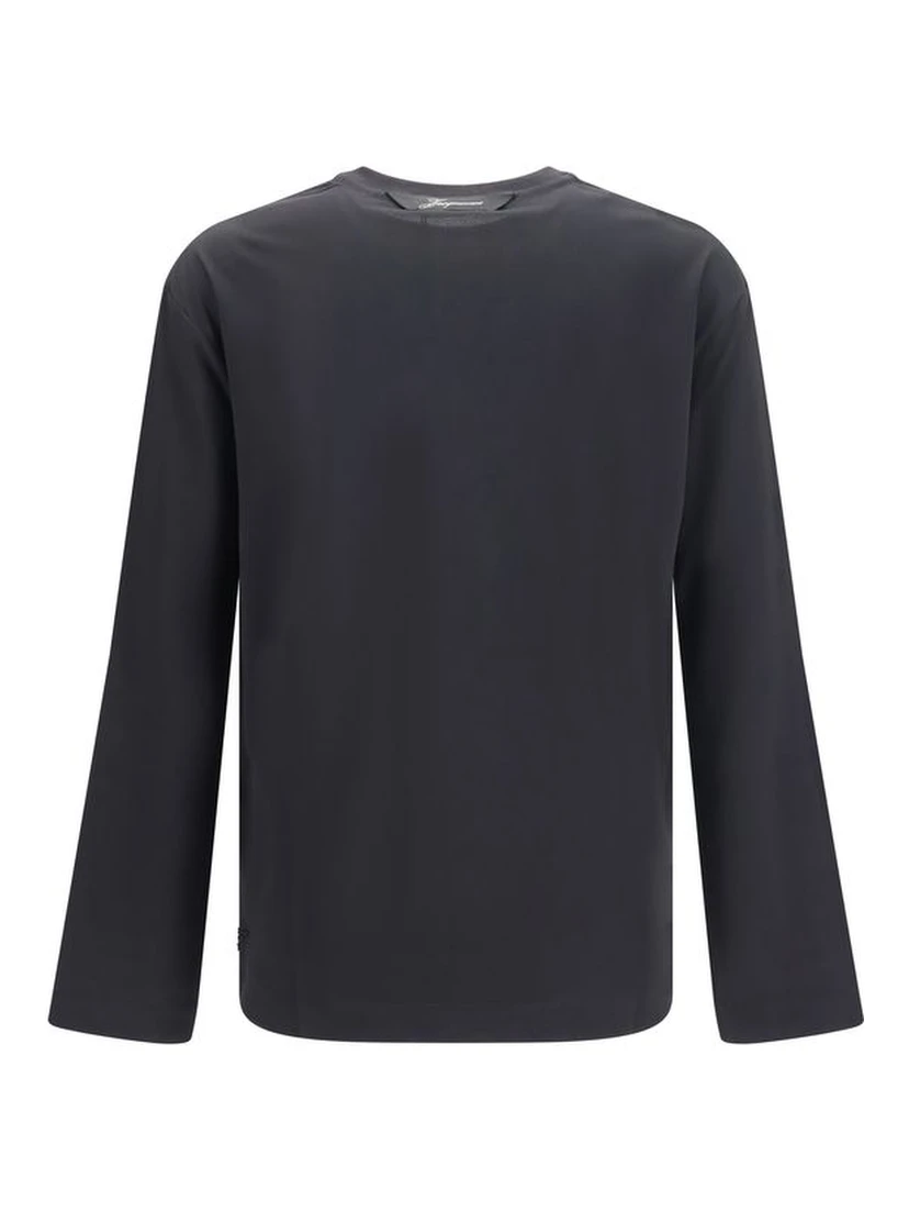 Black Paper Long Sleeve T-Shirt
