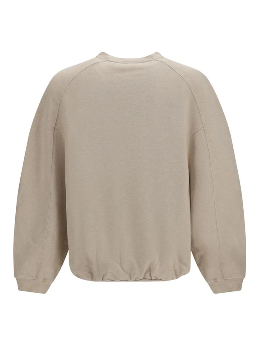 Beige Cotton Sweatshirt