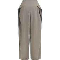 Gray Wool Oves Aries Flared Pants